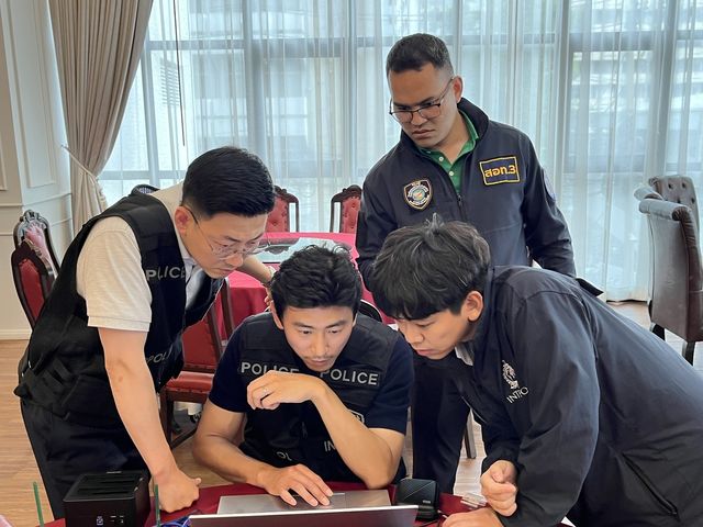 태국 현지에 파견된 경찰청 공동조사팀