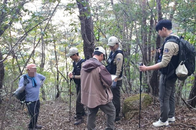 샛길출입 단속 현장