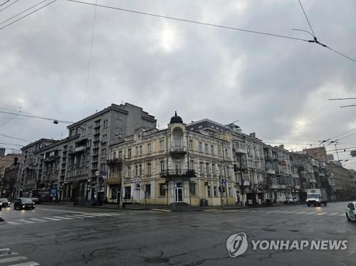 우크라이나 수도 키이우 시내 거리