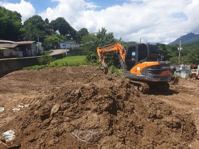 모고마을 복구 현장