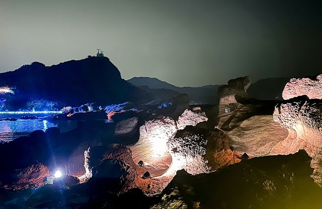 석광 페스티벌이 열리는 대만 예류지질공원의 야경 [사진/권혁창 기자]