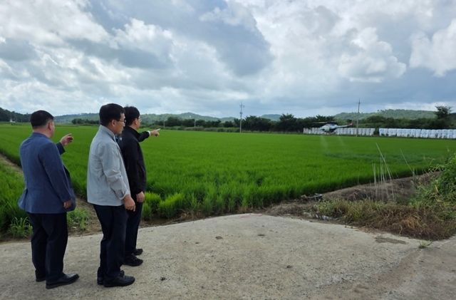 방제 피해현장 점검하는 전남지역본부장