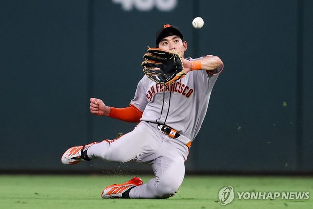 이정후의 슬라이딩 캐치