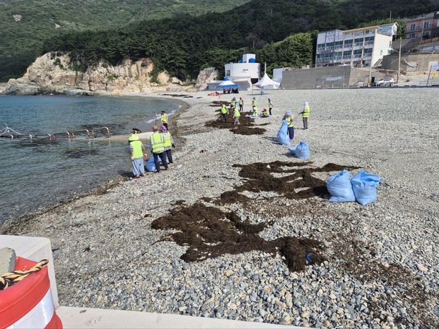 거제시, 해양쓰레기 수거작업