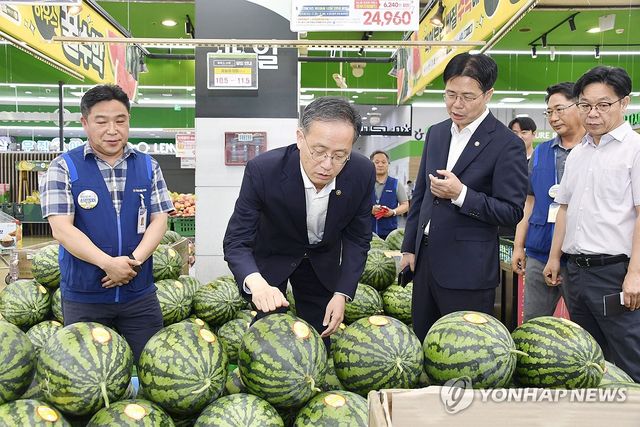 생활 물가 동향 점검하는 이형일 차관