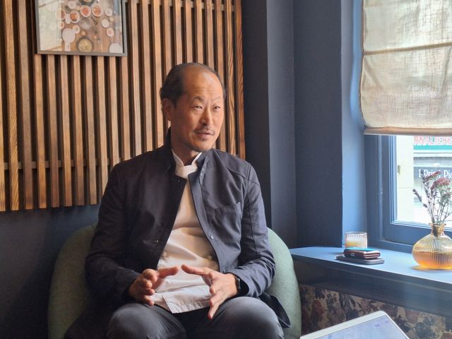 연합뉴스와 인터뷰하는 상훈 드장브르 셰프