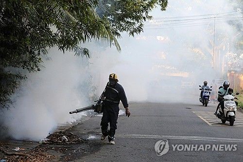 스리랑카 콜롬보의 방역 작업