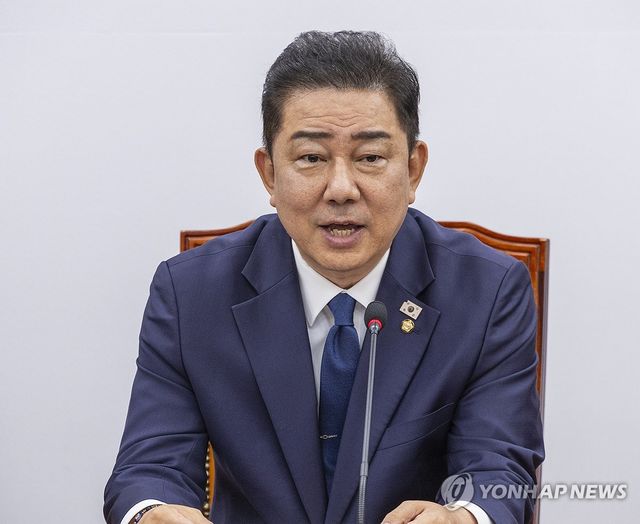 원내대책회의에서 '재난 예방ㆍ피해복구 입법' 말하는 김병기