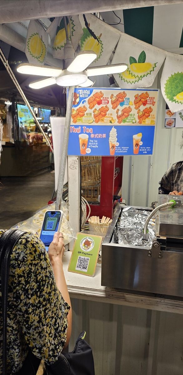 태국 현지 QR결제 모습