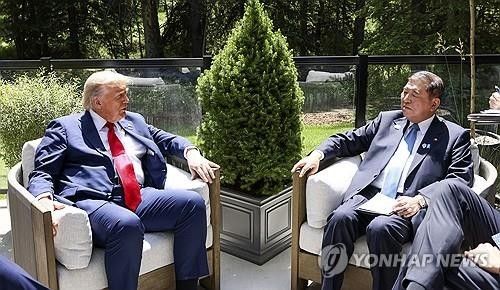 도널드 트럼프 미국 대통령과 이시바 시게루 일본 총리