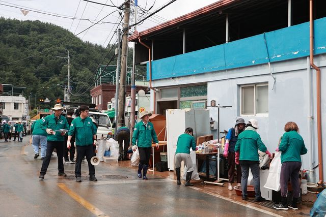 의령군 대의면 수해 복구 현장