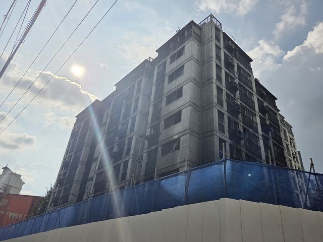 불이 난 광명시 소하동 아파트