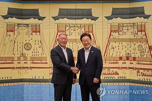 이재명 대통령과 만난 현대차그룹 정의선 회장 