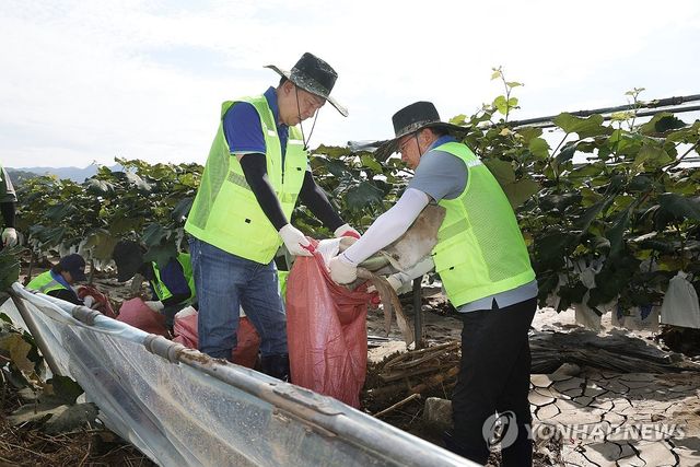 가평 수해 복구 현장 찾은 김병기