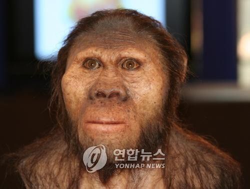 200만년 전에 살았던 원시인류를 재현한 모습 