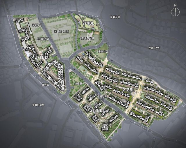 한남2구역 배치도