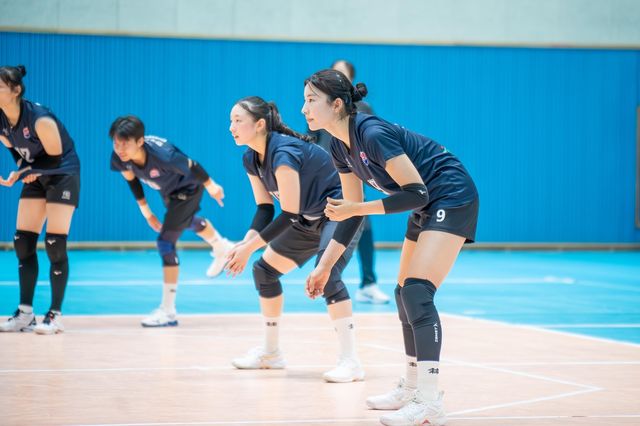 훈련하는 한국도로공사 선수들