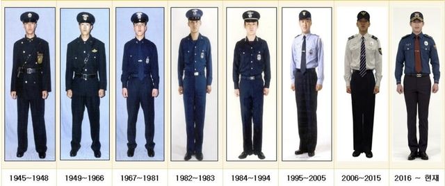 경찰 근무복 변천사