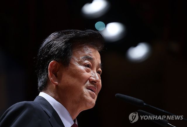 취임사하는 정동영 신임 통일부 장관