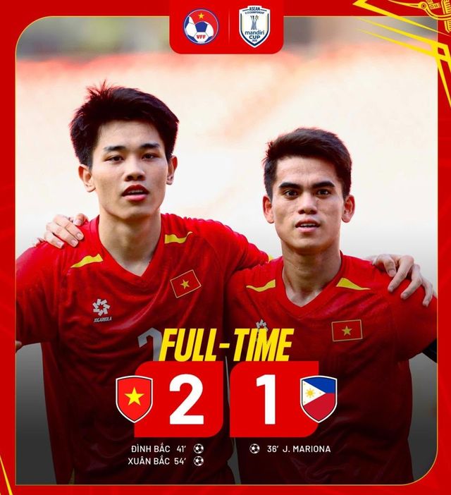 필리핀을 꺾고 2025 AFF U-23 챔피언십 결승에 진출한 베트남 대표팀