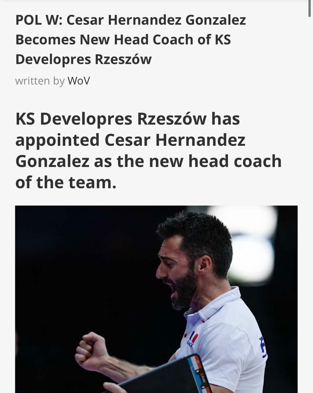 곤살레스 감독, 폴란드 클럽팀 사령탑으로 