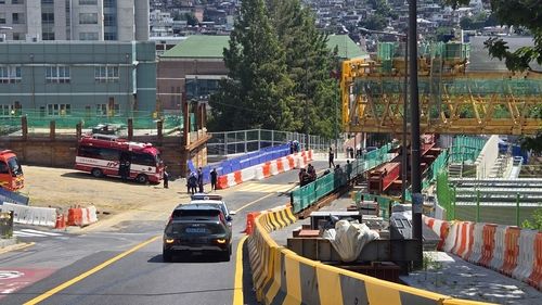 26일 서울 서대문구 북아현동 상수도관 파열 현장 모습