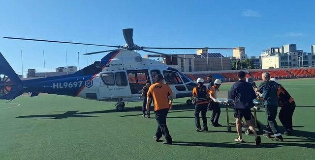 월령포구 스노클링 사고 남성 헬기 이송 장면