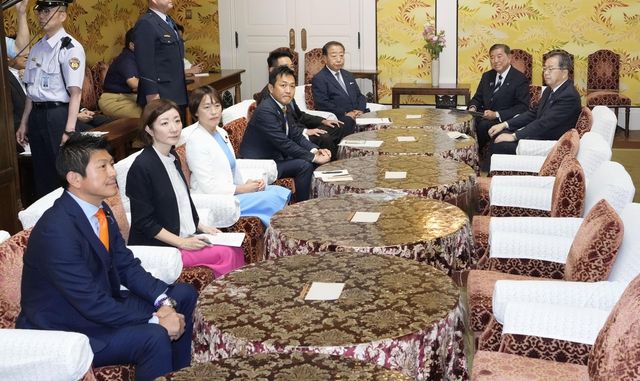 일본 여야당 당수회담