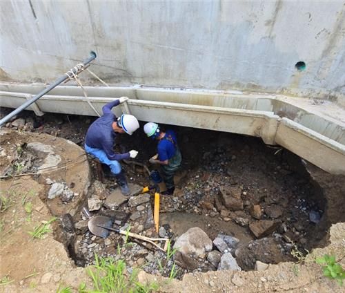 26일 서울 서대문구 북아현동 상수도관 파열 복구 작업
