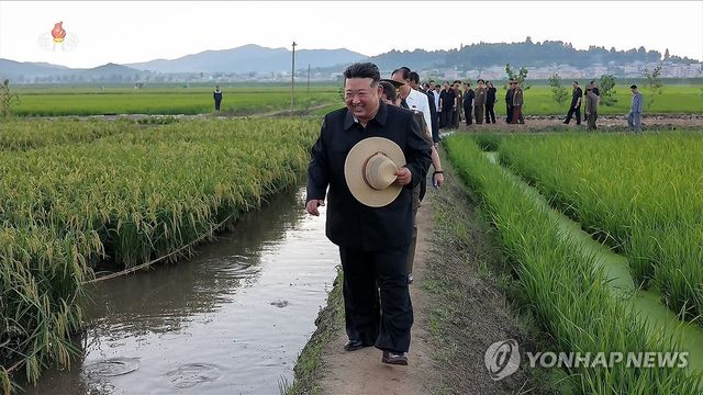 김정은, 인민군 후방기지 '논판메기양어' 실태 파악