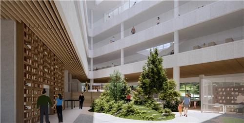 수서동 공공도서관 공간계획도(1층 중정)