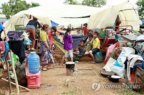 캄보디아 피란민들