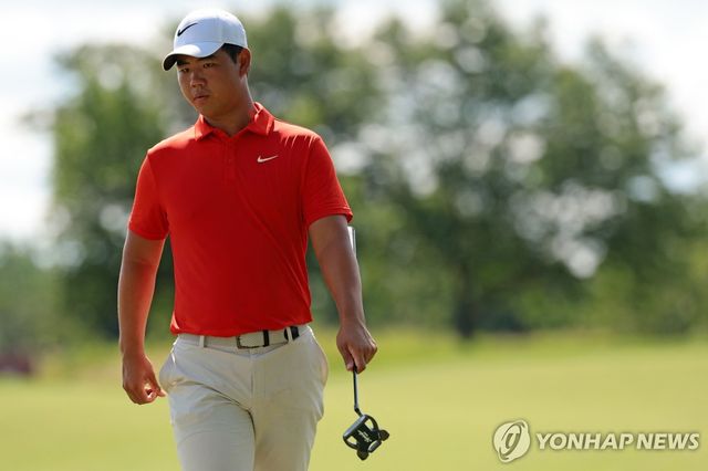 김주형의 3라운드 경기 모습