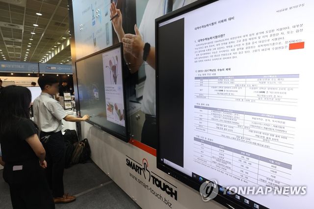 전자칠판. 기사 본문과 직접 관련 없음.