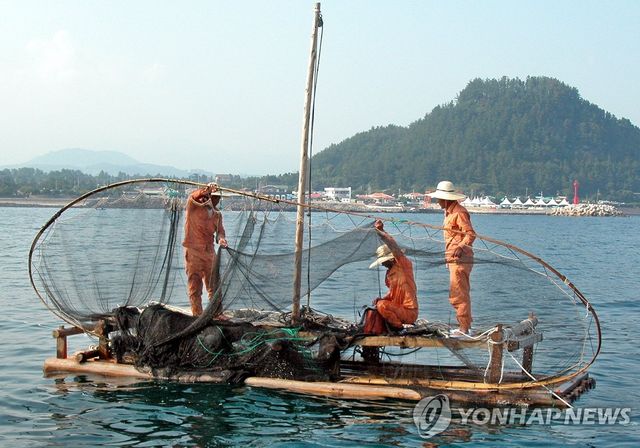 제주전통방식 자리돔 어획