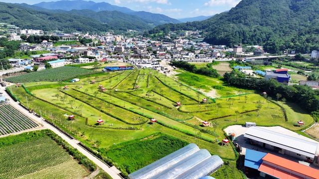 화천군 사내면 파크골프장 전경