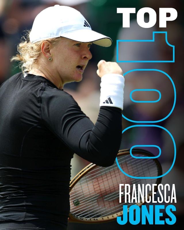 생애 처음으로 단식 세계 랭킹 100위 내에 진입한 존스.