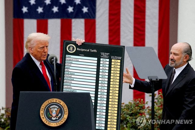 도널드 트럼프 미국 대통령과 하워드 러트닉 미국 상무장관