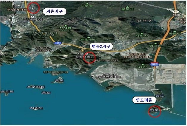 자은지구·명동2지구 위치도