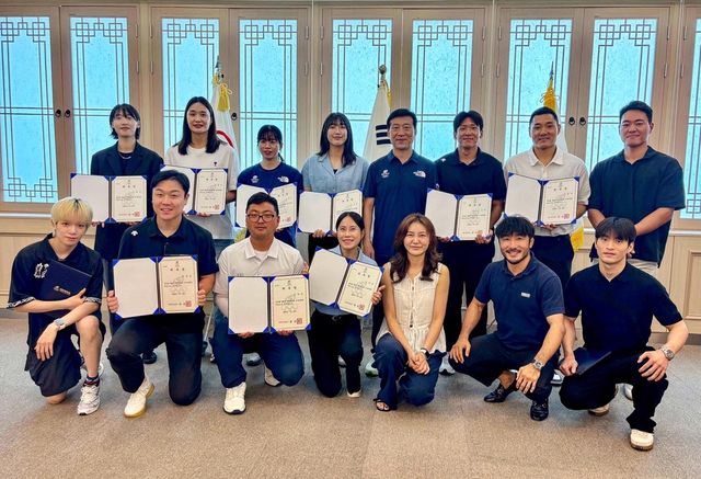 대한체육회 선수위원 위촉식 후 기념사진 촬영