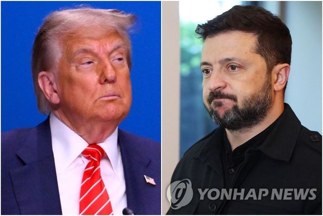 트럼프 미국 대통령(왼쪽)과 젤렌스키 우크라이나 대통령