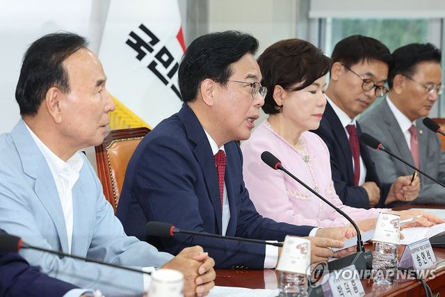 발언하는 송언석 비대위원장