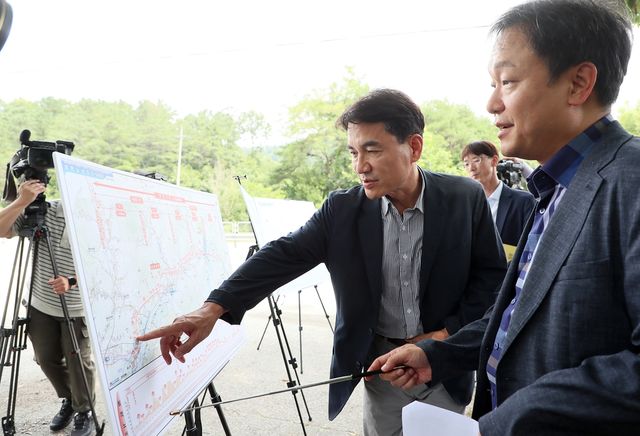 제2경춘국도 공사 예정지 방문해 연내 추진 계획 논의