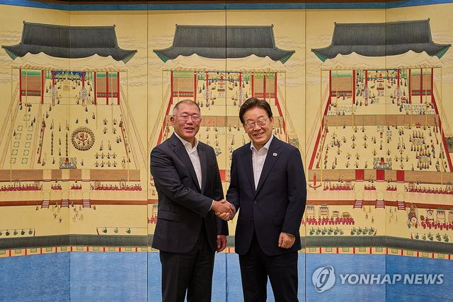 이재명 대통령, 정의선 현대차그룹 회장과 만찬 간담회