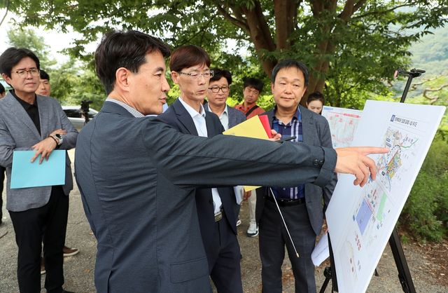 제2경춘국도 공사 예정지 방문한 김진태 지사