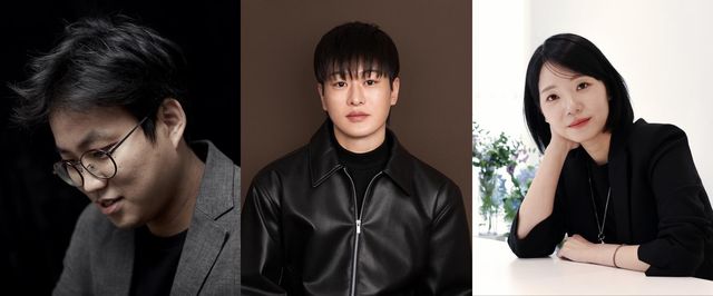 왼쪽부터 박준·김상규 시인, 강화길 소설가