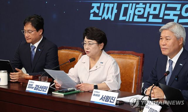 발언하는 김선민 당 대표 권한대행