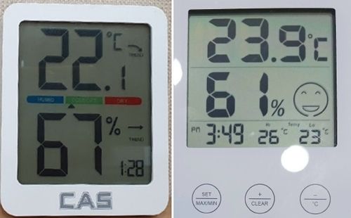 공공기관의 실내온도를 측정한 온도계