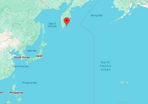 "일본과 러시아 등지에 '위험한 쓰나미'" [구글맵 캡처. 재판매 및 DB 금지]