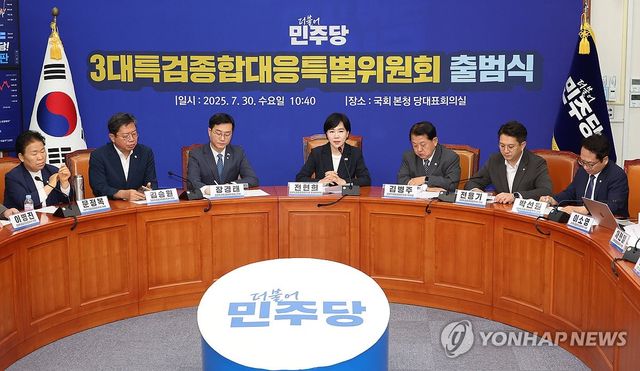 민주당 3대특검 종합대응특위 출범